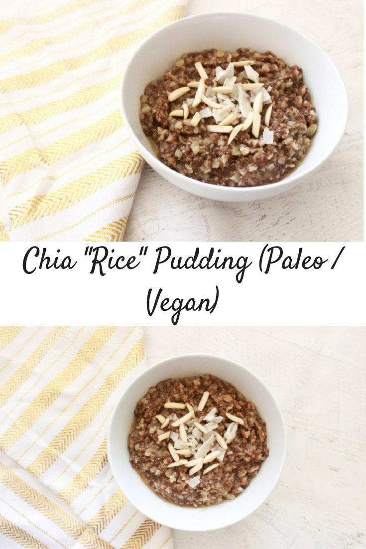Chia "Rice" Pudding / Fake Oatmeal (Chai or Pumpkin Spice Flavor) (Paleo / Vegan)