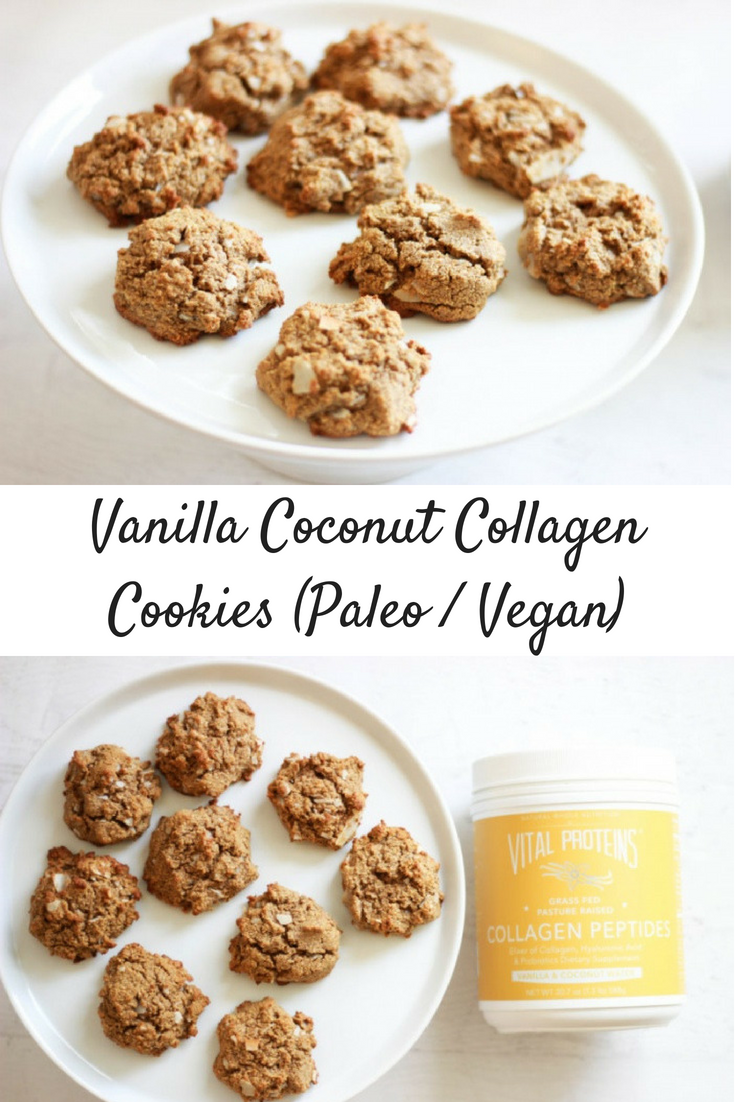 Sugar-Free Vanilla Coconut Collagen Cookies (Paleo w/ Vegan Option)