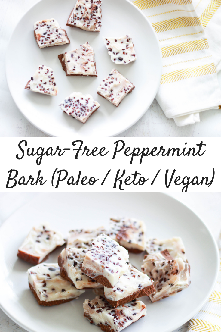 Sugar-Free Peppermint Bark (Paleo / Keto / Vegan)