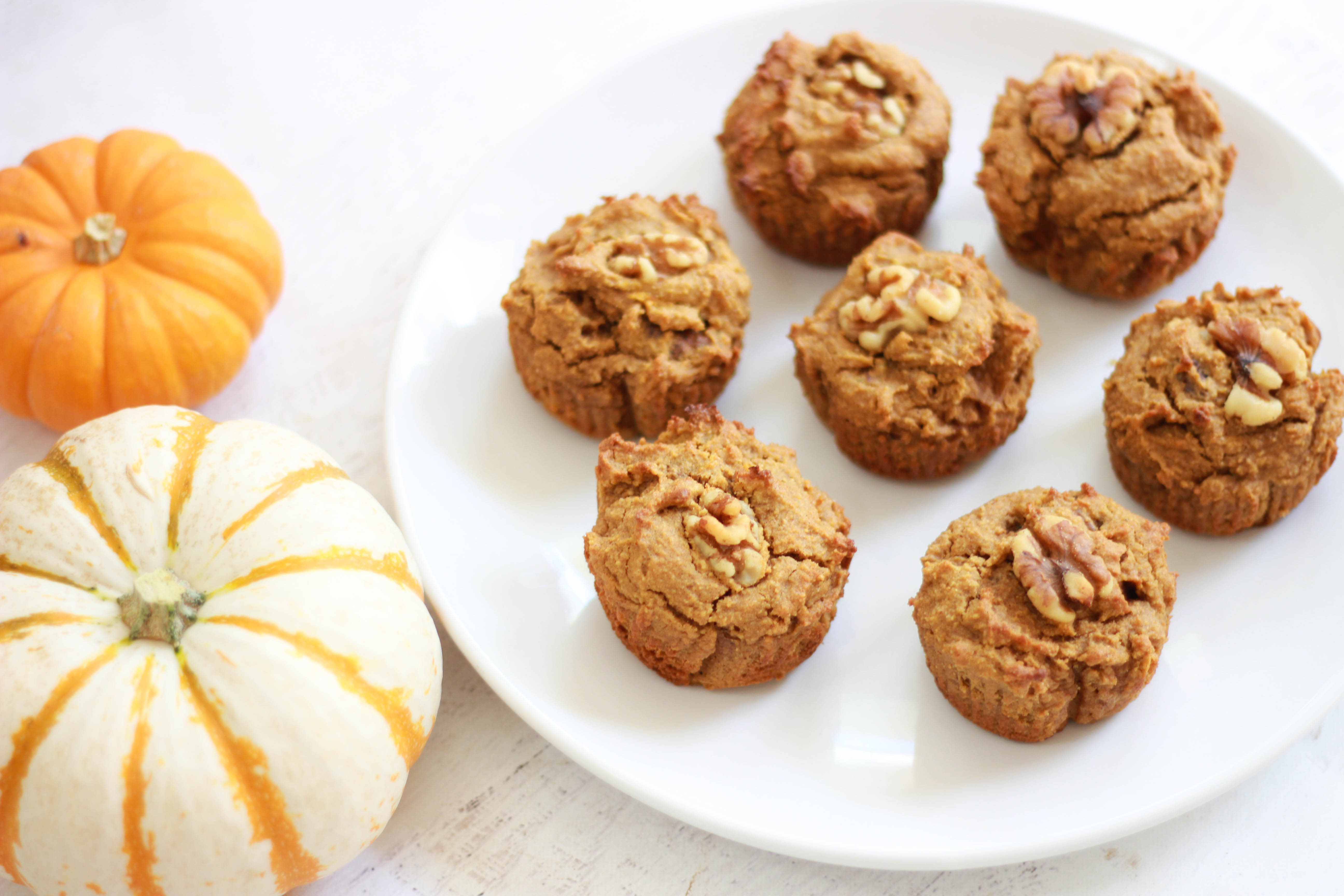 Pumpkin Walnut Muffins (Sugar-Free / Paleo)