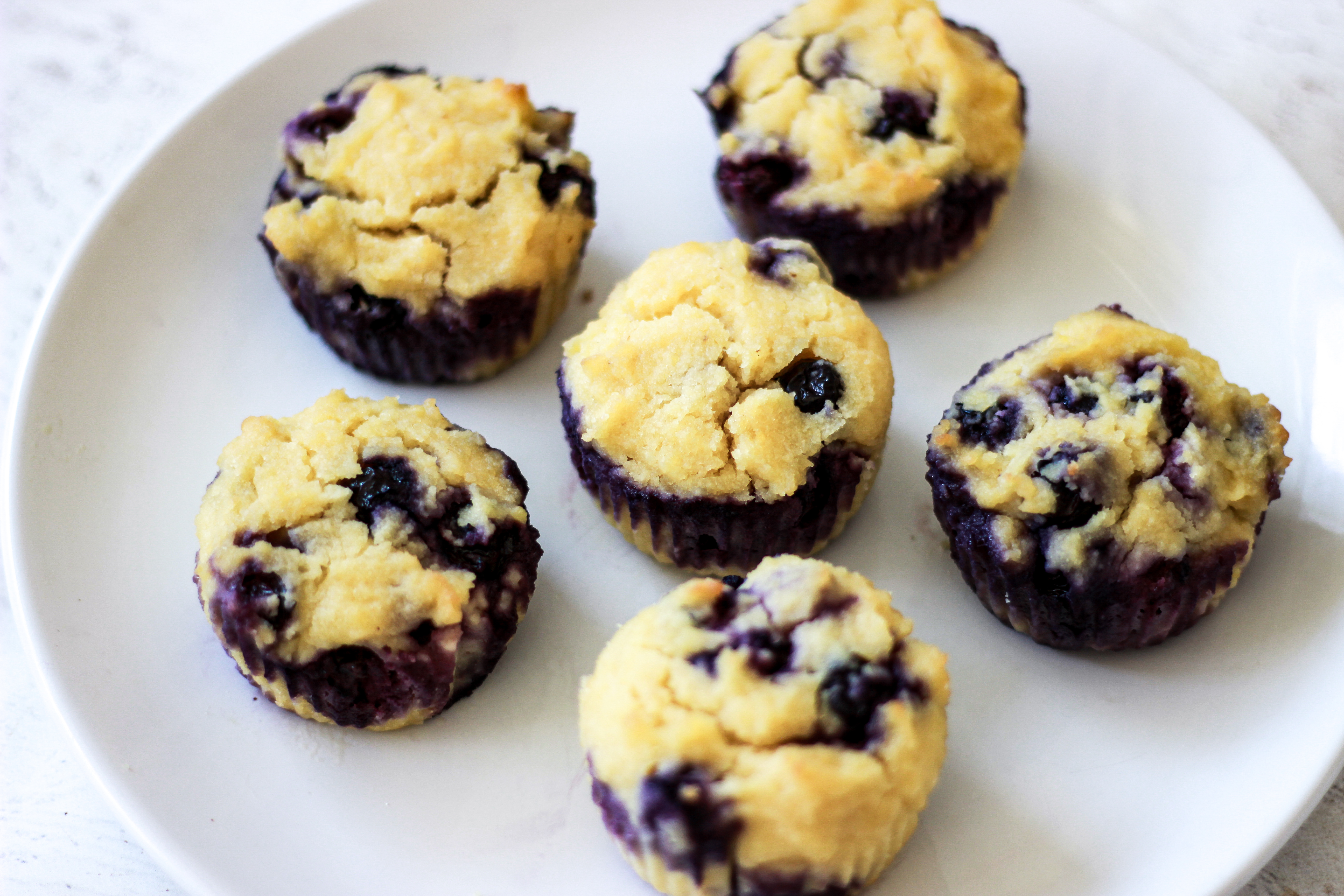 Sweetener-Free Paleo Lemon Blueberry Muffins