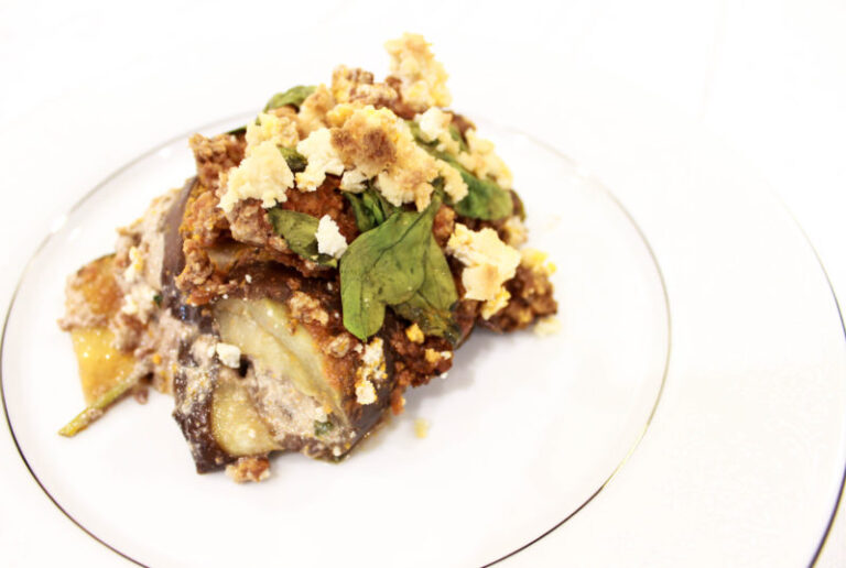Paleo Eggplant Lasagna (w/ Vegan Option)