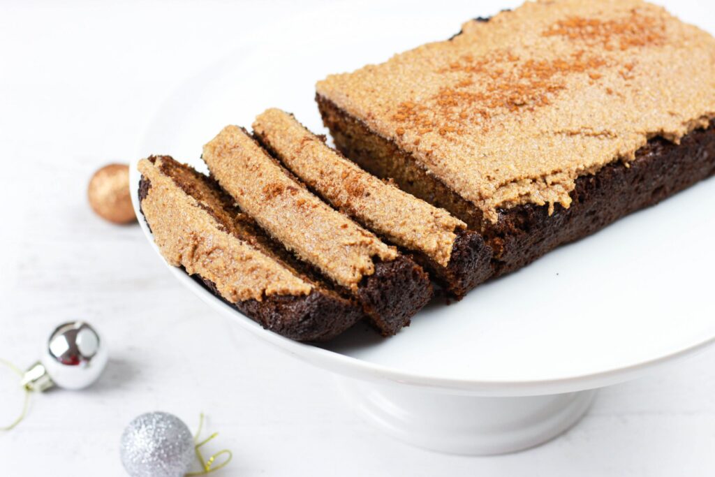 Paleo / Keto Gingerbread with Cocoa-Spiced Frosting