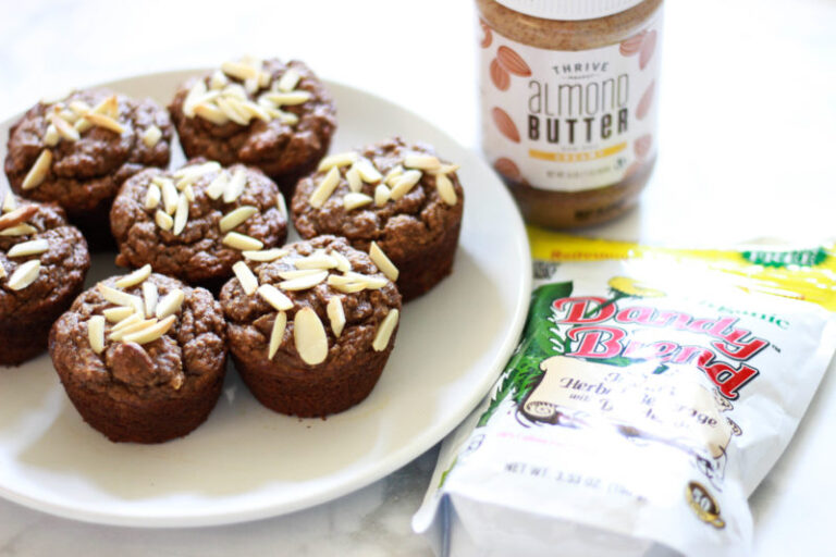 Caffeine-Free Coffee Almond Banana Bread Muffins (Sugar-Free / Paleo / Low-FODMAP / SCD)